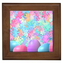 Eggs Happy Easter Rainbow Framed Tiles by HermanTelo