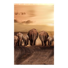 Elephant Dust Road Africa Savannah Shower Curtain 48  X 72  (small)  by HermanTelo