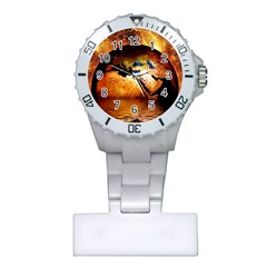 Earth Globe Water Fire Flame Plastic Nurses Watch