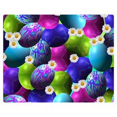 Eggs Happy Easter Double Sided Flano Blanket (medium) 