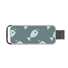 Fish Star Water Pattern Portable Usb Flash (two Sides) by HermanTelo