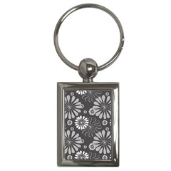 Floral Pattern Key Chain (rectangle) by HermanTelo