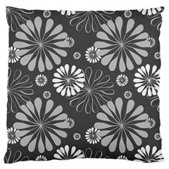 Floral Pattern Large Flano Cushion Case (one Side)