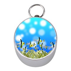 Fish Underwater Sea World Mini Silver Compasses