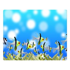 Fish Underwater Sea World Double Sided Flano Blanket (large) 