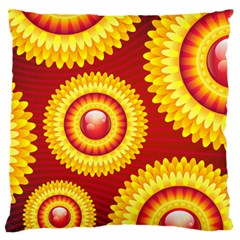 Floral Abstract Background Texture Standard Flano Cushion Case (two Sides)