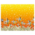 Fish Snow Coral Fairy Tale Double Sided Flano Blanket (Medium)  60 x50  Blanket Front