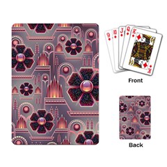 Floral Flower Stylised Playing Cards Single Design by HermanTelo