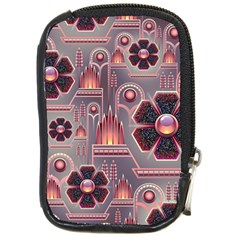 Floral Flower Stylised Compact Camera Leather Case by HermanTelo