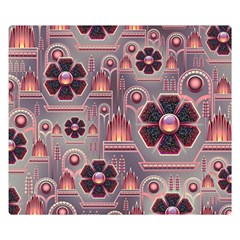 Floral Flower Stylised Double Sided Flano Blanket (small) 