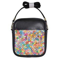 Floral Flowers Abstract Art Girls Sling Bag by HermanTelo