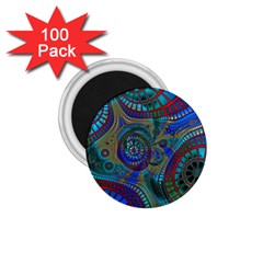 Fractal Abstract Line Wave 1 75  Magnets (100 Pack)  by HermanTelo