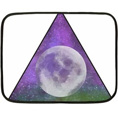 Form Triangle Moon Space Double Sided Fleece Blanket (mini)  by HermanTelo