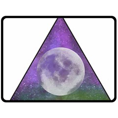 Form Triangle Moon Space Double Sided Fleece Blanket (large)  by HermanTelo