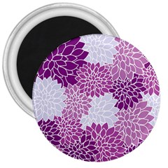 Floral Purple 3  Magnets