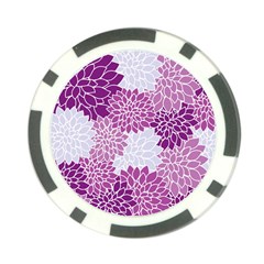 Floral Purple Poker Chip Card Guard (10 Pack) by HermanTelo