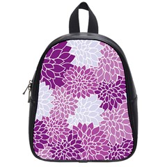 Floral Purple School Bag (small) by HermanTelo