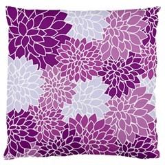 Floral Purple Large Cushion Case (two Sides) by HermanTelo