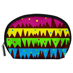 Illustration Abstract Graphic Rainbow Accessory Pouch (large)