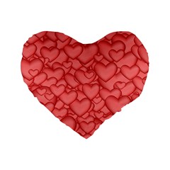 Hearts Love Valentine Standard 16  Premium Heart Shape Cushions