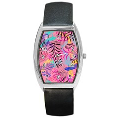 Illustration Reason Leaves Barrel Style Metal Watch by HermanTelo