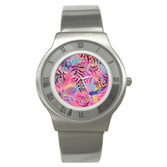 Illustration Reason Leaves Stainless Steel Watch by HermanTelo