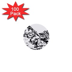 Mountain Ink 1  Mini Buttons (100 Pack)  by HermanTelo