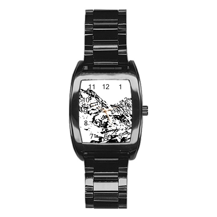 Mountain Ink Stainless Steel Barrel Watch