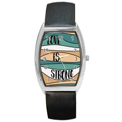 Love Sign Romantic Barrel Style Metal Watch by HermanTelo