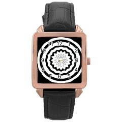 Mandala Rose Gold Leather Watch 