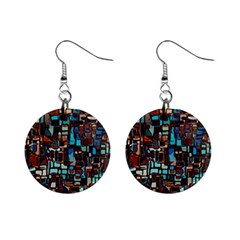 Mosaic Abstract Mini Button Earrings by HermanTelo