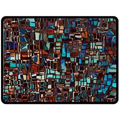 Mosaic Abstract Double Sided Fleece Blanket (large)  by HermanTelo