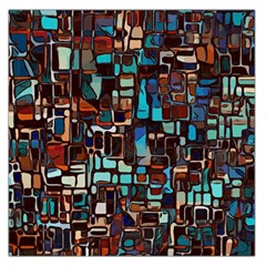 Mosaic Abstract Large Satin Scarf (square)