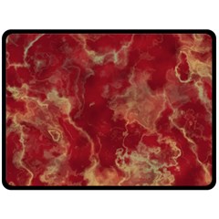 Marble Red Yellow Background Double Sided Fleece Blanket (large)  by HermanTelo