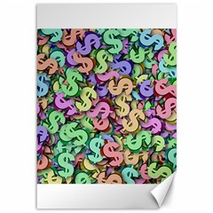 Money Currency Rainbow Canvas 12  X 18  by HermanTelo