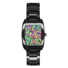 Money Currency Rainbow Stainless Steel Barrel Watch by HermanTelo