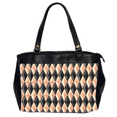 Metallic Diamond Design Black Oversize Office Handbag (2 Sides) by HermanTelo