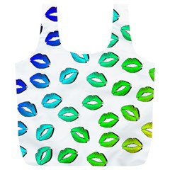 Kiss Mouth Lips Colors Full Print Recycle Bag (xl) by HermanTelo