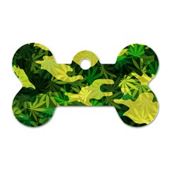 Marijuana Camouflage Cannabis Drug Dog Tag Bone (two Sides) by HermanTelo