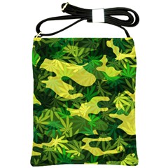 Marijuana Camouflage Cannabis Drug Shoulder Sling Bag by HermanTelo