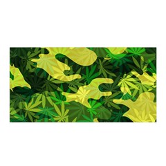 Marijuana Camouflage Cannabis Drug Satin Wrap