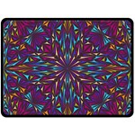 Kaleidoscope Triangle Curved Double Sided Fleece Blanket (Large)  80 x60  Blanket Front