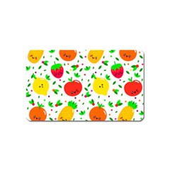 Pattern Fruits Orange Green Magnet (name Card) by HermanTelo