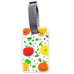 Pattern Fruits Orange Green Luggage Tag (one Side) by HermanTelo