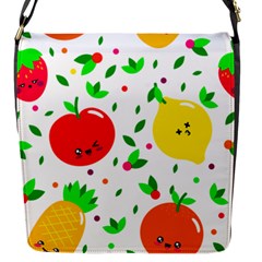 Pattern Fruits Orange Green Flap Closure Messenger Bag (s)