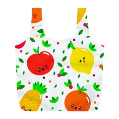 Pattern Fruits Orange Green Full Print Recycle Bag (l)