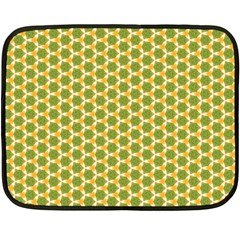 Pattern Halloween Pumpkin Color Green Double Sided Fleece Blanket (mini)  by HermanTelo