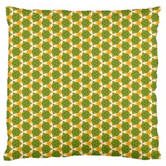 Pattern Halloween Pumpkin Color Green Large Flano Cushion Case (two Sides)