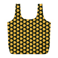 Pattern Halloween Pumpkin Color Yellow Full Print Recycle Bag (l)