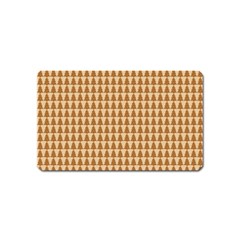 Pattern Gingerbread Brown Tree Magnet (name Card) by HermanTelo